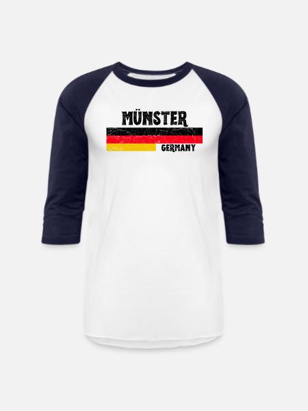 Münster Germany - Unisex Baseball T-Shirt - white/navy