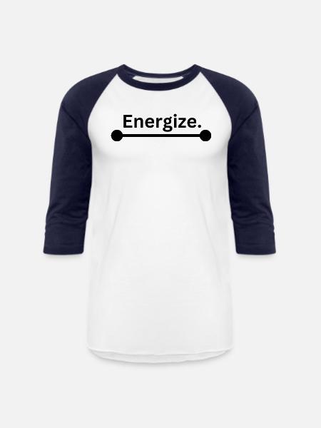 Energize. - Unisex Baseball T-Shirt - white/navy