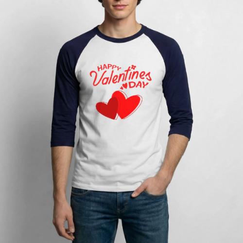 Heart design, Love, Valentine's Day, February 14 - Unisex Baseball T-Shirt