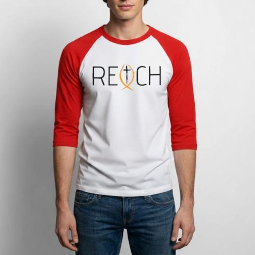 Reach Logo Black - Unisex Baseball T-Shirt