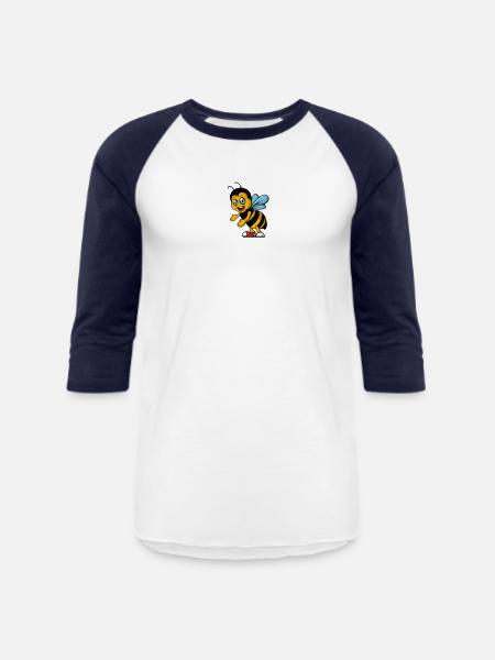 Cartoon - Unisex Baseball T-Shirt - white/navy