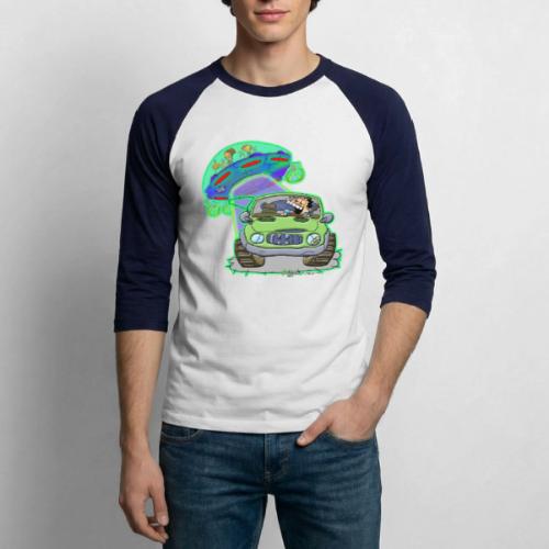 GrisDismation Ongher's UFO Alien Abduction - Unisex Baseball T-Shirt