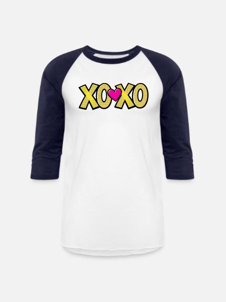 XOXO - Unisex Baseball T-Shirt - white/navy
