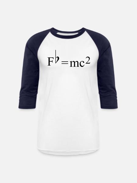 Fb=mc2 - Unisex Baseball T-Shirt - white/navy