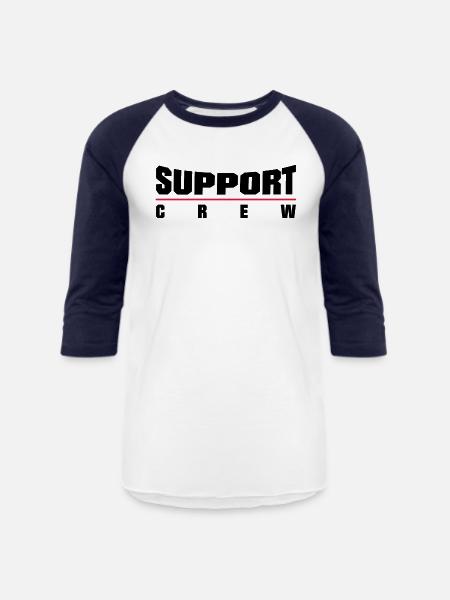 Support Crew - Unisex Baseball T-Shirt - white/navy