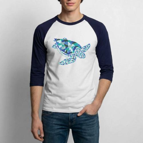 Seaglass Series-Sea Turtle - Unisex Baseball T-Shirt
