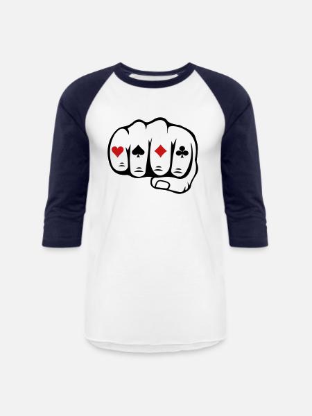 Casino - Unisex Baseball T-Shirt - white/navy