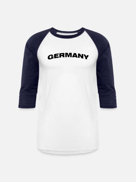 Germany - Unisex Baseball T-Shirt - white/navy