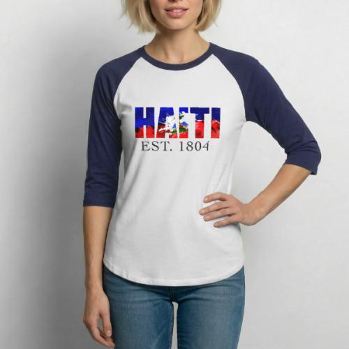 HAITI EST. 1804 - Unisex Baseball T-Shirt