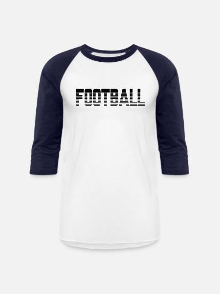 Football - Unisex Baseball T-Shirt - white/navy