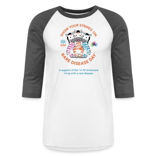 Show Your Stripes for Rare Disease Day - Unisex Baseball T-Shirt