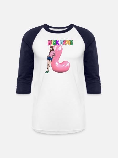 Nick Name L - Unisex Baseball T-Shirt - white/navy