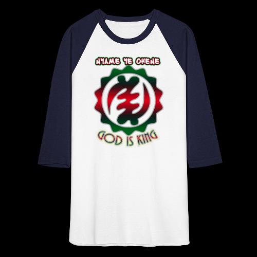 God is King Adinkra - Unisex Baseball T-Shirt