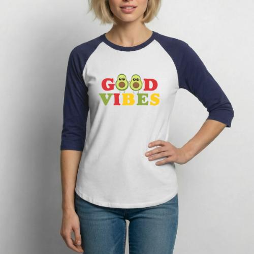 GOOD VIBES Avocado Style - Unisex Baseball T-Shirt