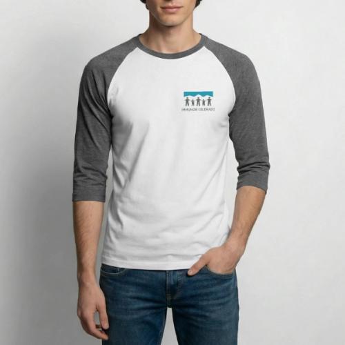 ImmunizeColorado vertical 4c transparent - Unisex Baseball T-Shirt