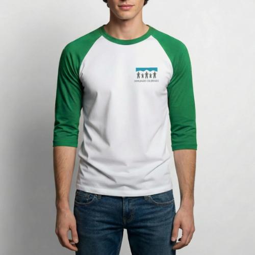 ImmunizeColorado vertical 4c transparent - Unisex Baseball T-Shirt