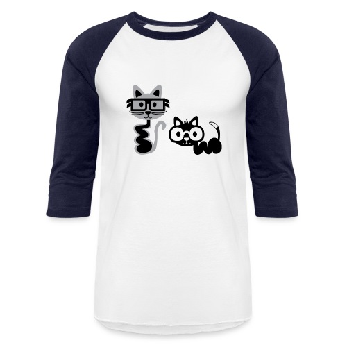 Big Eyed, Cute Alien Cats - Unisex Baseball T-Shirt
