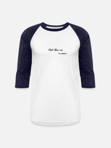 Not like us Yardside - Unisex Baseball T-Shirt - white/navy