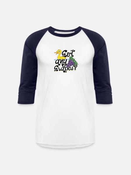 Got any grapes - ducky - Unisex Baseball T-Shirt - white/navy