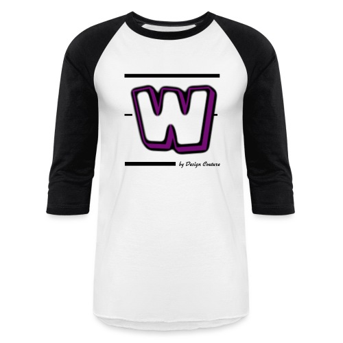 W PURPLE - Unisex Baseball T-Shirt
