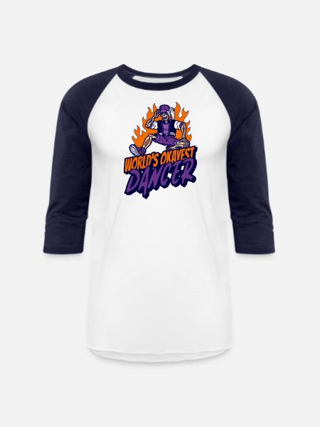 Worlds Okayest Dancer - Unisex Baseball T-Shirt - white/navy