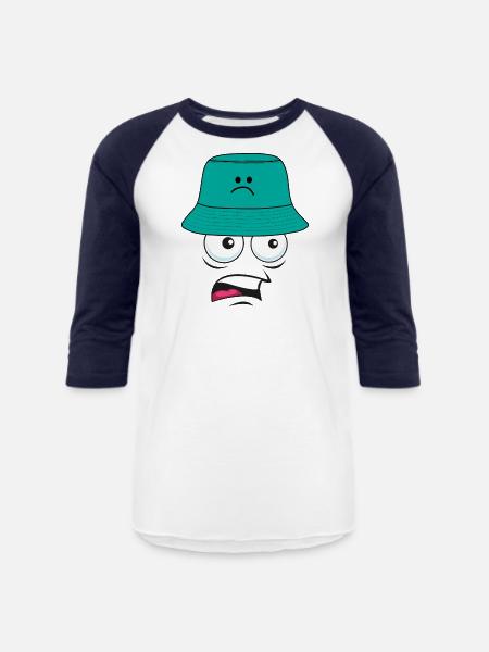 freaking out bucket hat - Unisex Baseball T-Shirt - white/navy