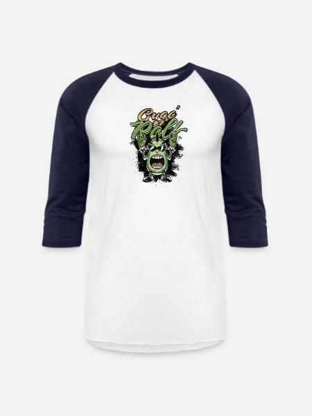 Guac 'n' roll - Avocado - Unisex Baseball T-Shirt - white/navy