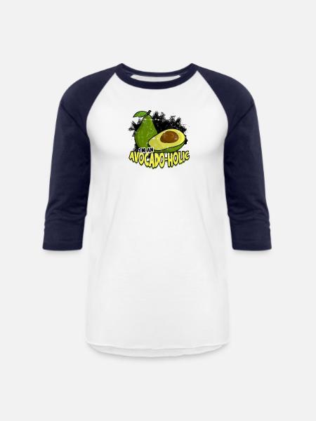 I'm an avocado-holic - Avocado - Unisex Baseball T-Shirt - white/navy
