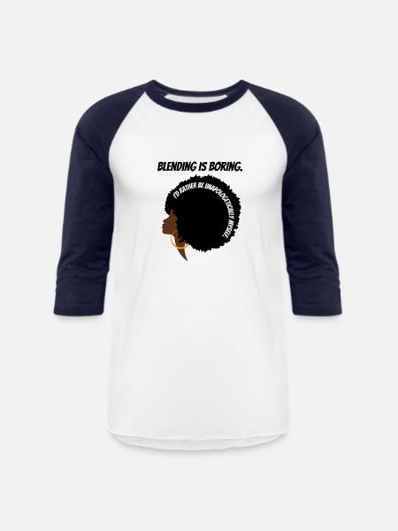 Blending is Boring - Unisex Baseball T-Shirt - white/navy