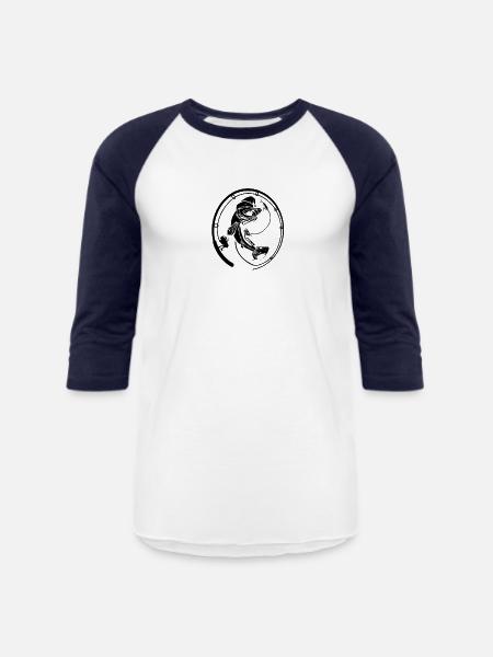 Christmas angler fish trout - Unisex Baseball T-Shirt - white/navy