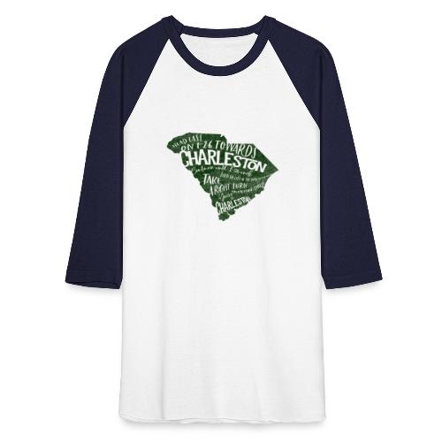 CharlestonDirections Green - Unisex Baseball T-Shirt