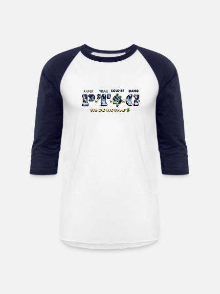 Blue Camo - Unisex Baseball T-Shirt - white/navy