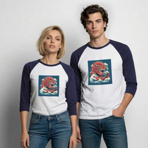 Sea Dragon - Unisex Baseball T-Shirt
