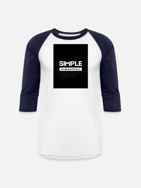 SIMPLICITY - Unisex Baseball T-Shirt - white/navy