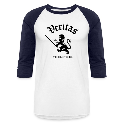 Black Lion Veritas Logo - Unisex Baseball T-Shirt