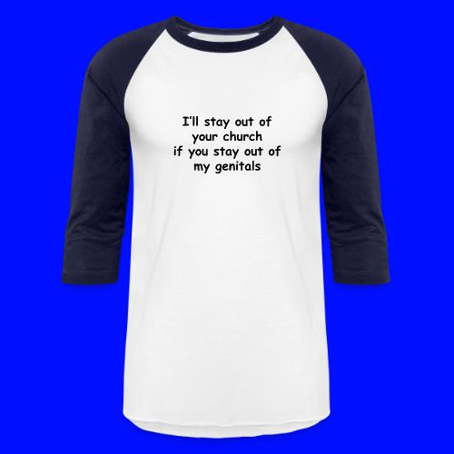Church - Genitals - Unisex Baseball T-Shirt