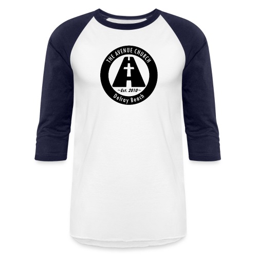 Avenue Church Seal, Black - Unisex Baseball T-Shirt
