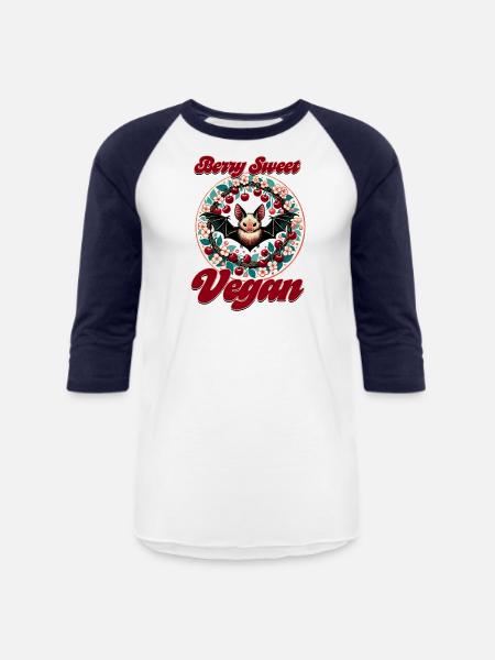 Berry Sweet Vegan - Unisex Baseball T-Shirt - white/navy