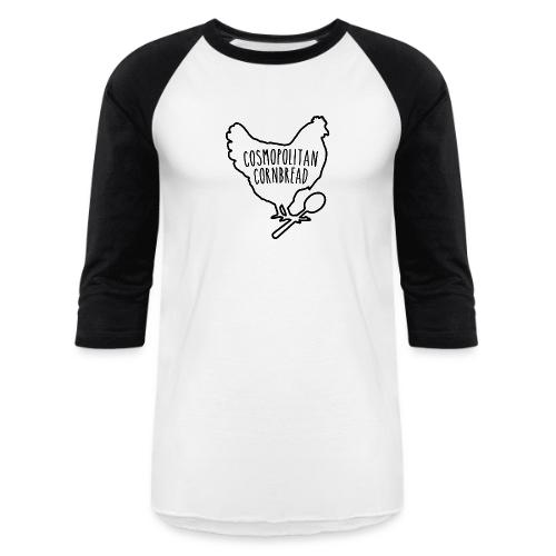 Cosmopolitan Cornbread Hen & Spoon Logo - Unisex Baseball T-Shirt