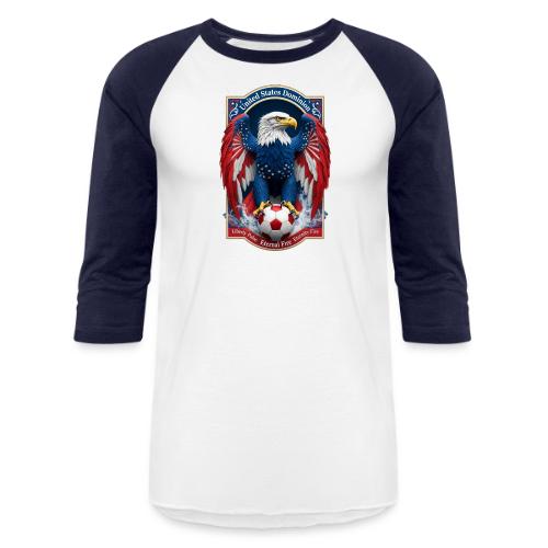 USA Eagle Emblem T Shirt, USA Soccer Pride Gift - Unisex Baseball T-Shirt