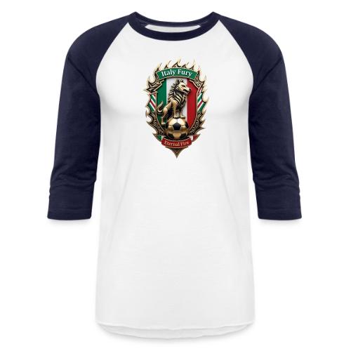 Italy Wolf Fury T-Shirt, Italian Flag Pride Gift - Unisex Baseball T-Shirt