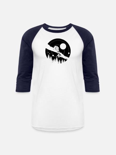 Holding Hands - Unisex Baseball T-Shirt - white/navy