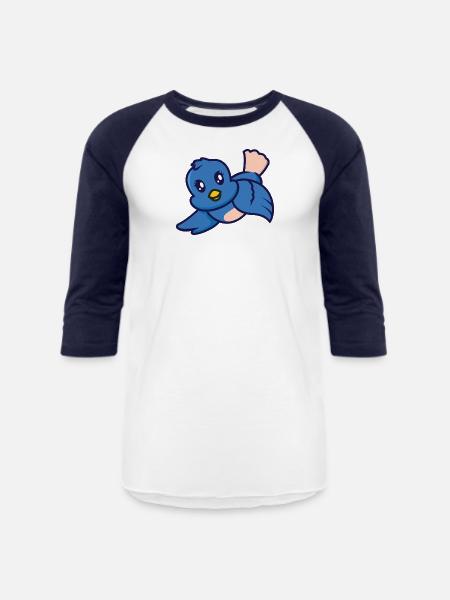 Berry the blue - Unisex Baseball T-Shirt - white/navy
