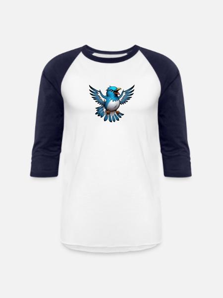 Twitter - Unisex Baseball T-Shirt - white/navy