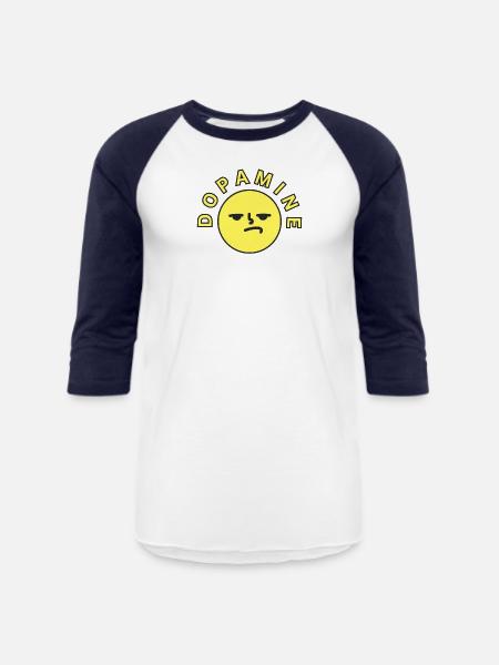 DOPAMINE - Unisex Baseball T-Shirt - white/navy