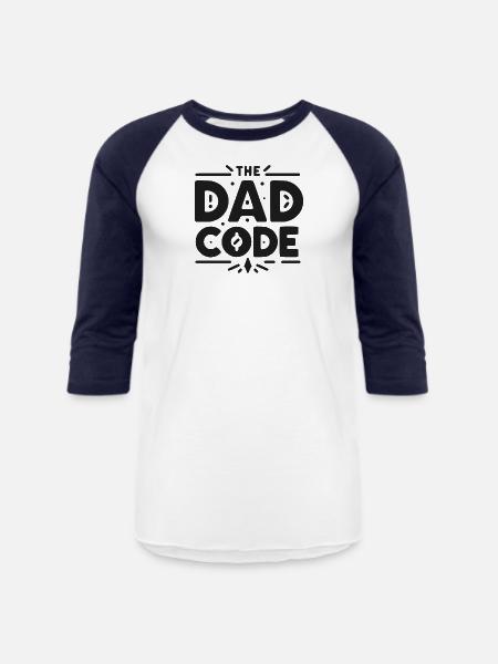 The Dad Code - Unisex Baseball T-Shirt - white/navy