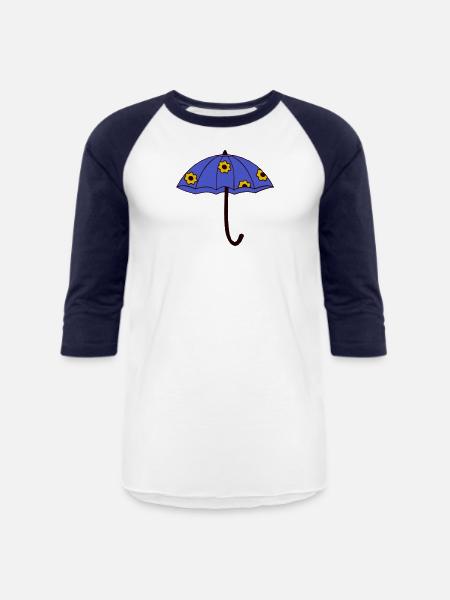 umbrella - Unisex Baseball T-Shirt - white/navy