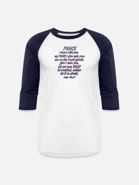 John - Unisex Baseball T-Shirt - white/navy