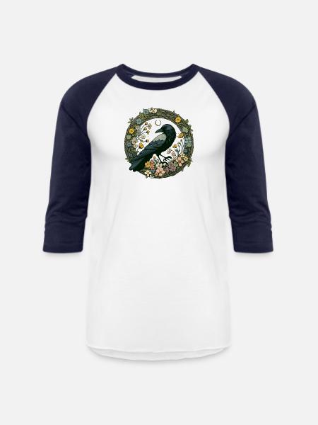Raven - Unisex Baseball T-Shirt - white/navy