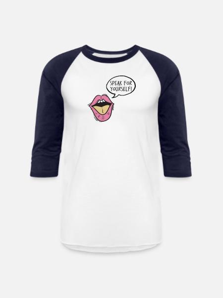 Speak For Yourself - Unisex Baseball T-Shirt - white/navy